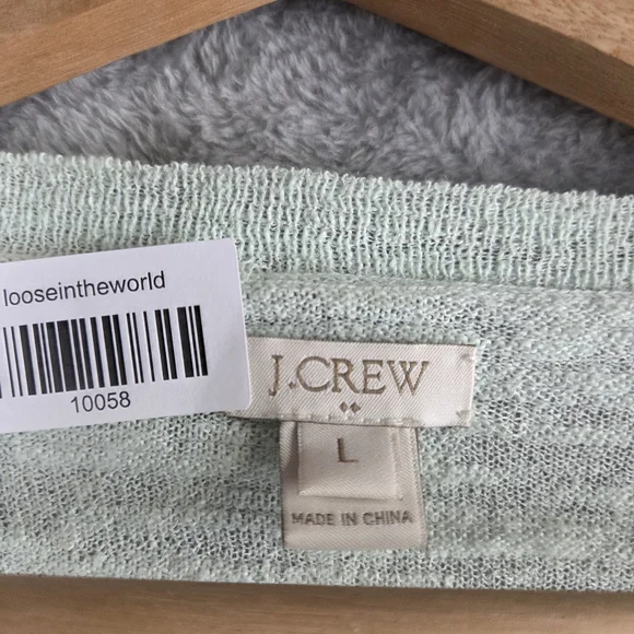 J. Crew Green Cardigan Sweater V-Neck Knit - Picture 5 of 5